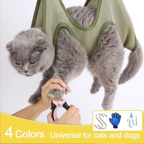 Cat Grooming Restraint Bag with Hammock – Safe & Stress-Free Grooming