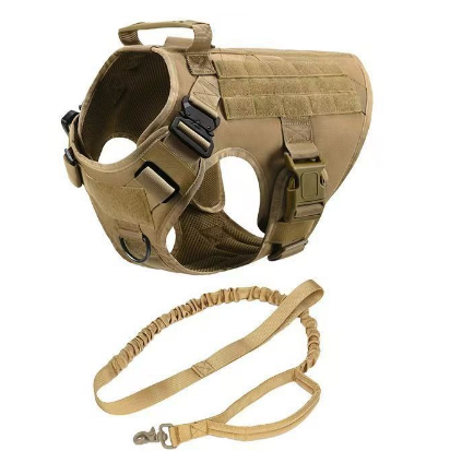 Fast Shipping Military Tactical Dog Harness & Leash Set