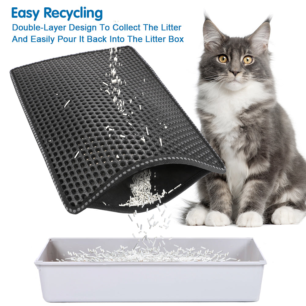 Cat Litter Trapping Mat – Non-Slip Kitty Litter Catcher