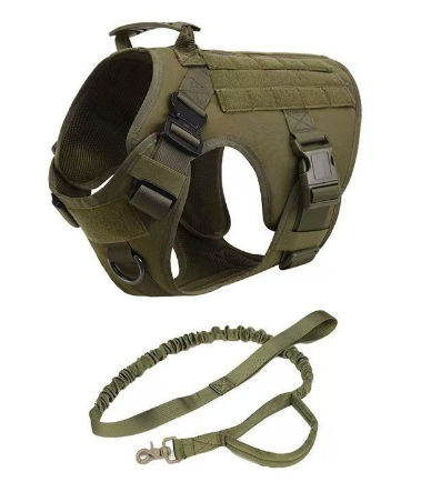 Fast Shipping Military Tactical Dog Harness & Leash Set
