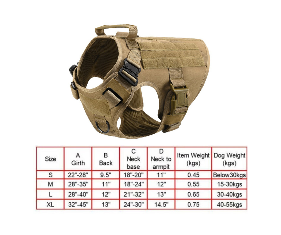 Fast Shipping Military Tactical Dog Harness & Leash Set