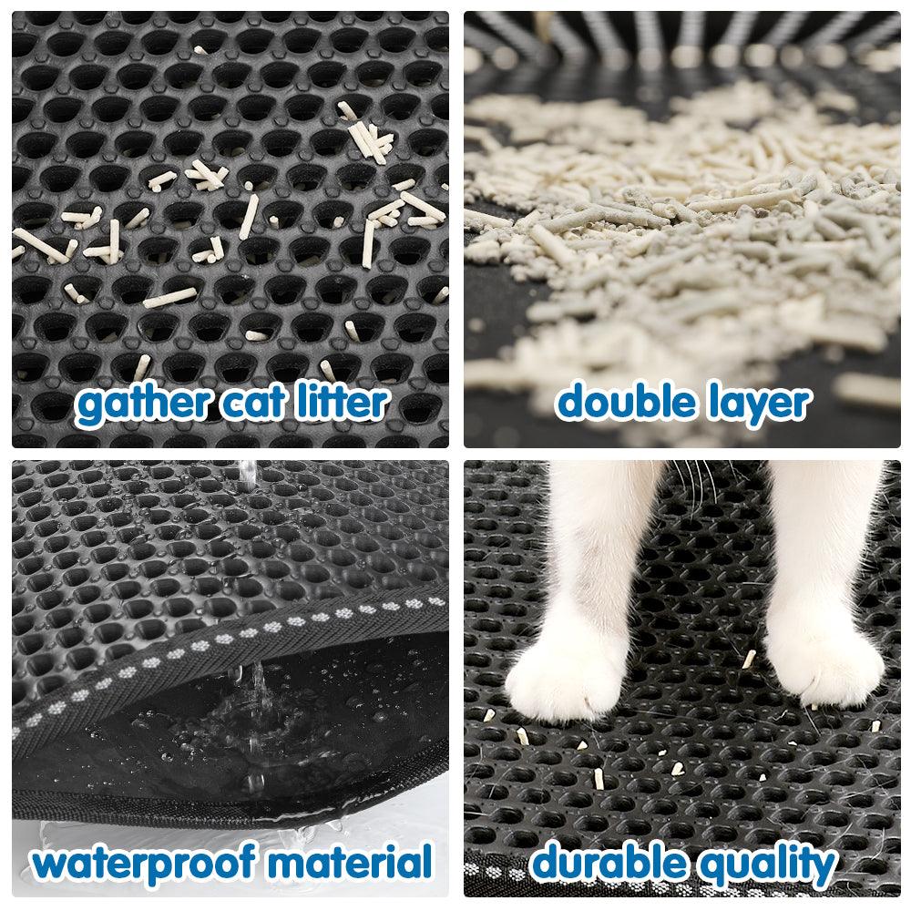 Cat Litter Trapping Mat – Non-Slip Kitty Litter Catcher
